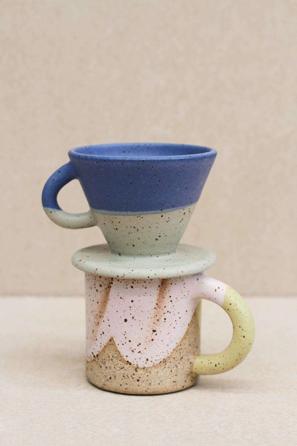 Coffee Pour over - Sage & cobalt