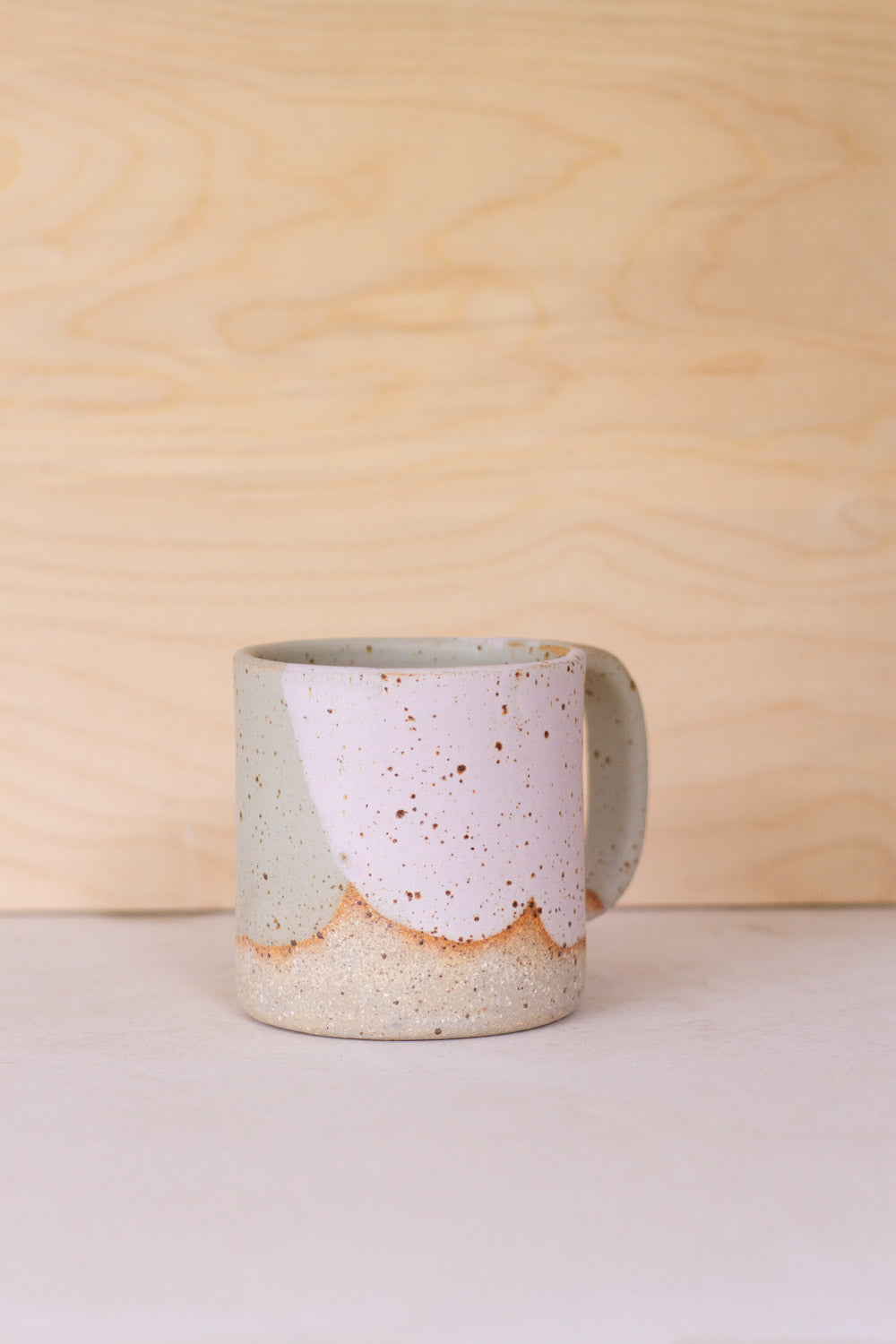 Big Mug 14oz - sage & pink